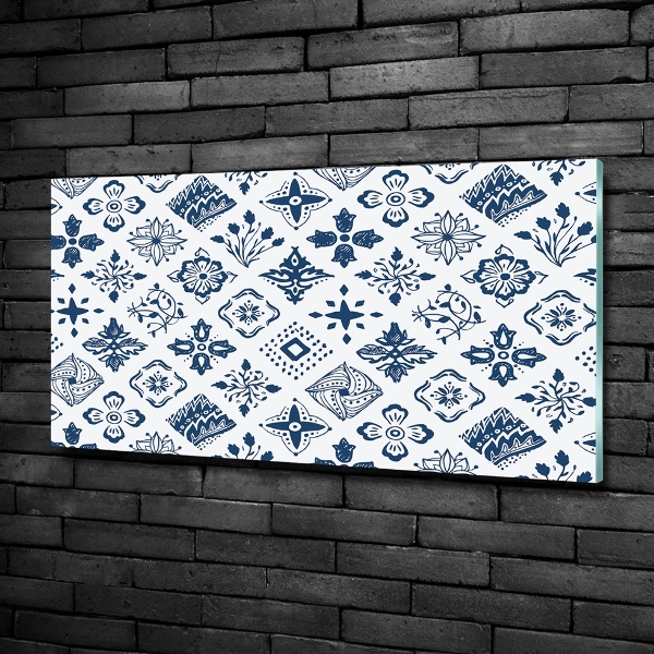 Foto en cristal de alta calidad con impresión uv horizontal Patrón floral