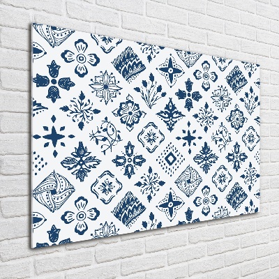 Foto en cristal de alta calidad con impresión uv horizontal Patrón floral