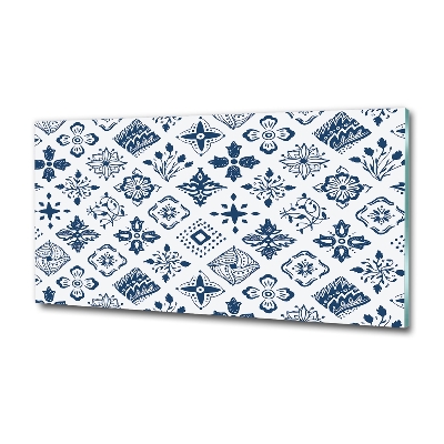 Foto en cristal de alta calidad con impresión uv horizontal Patrón floral