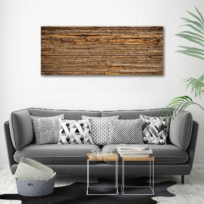Impresión en cristal con acabado brillante horizontal pared de madera