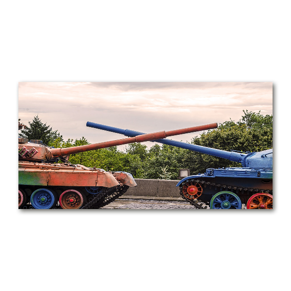 Foto en cristal de alta calidad con impresión uv horizontal Dos tanques