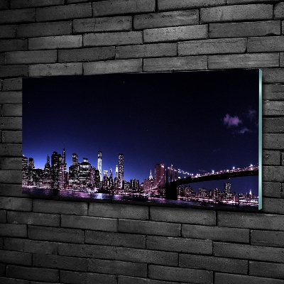 Foto en cristal de alta calidad con impresión uv horizontal Puente de Brooklyn