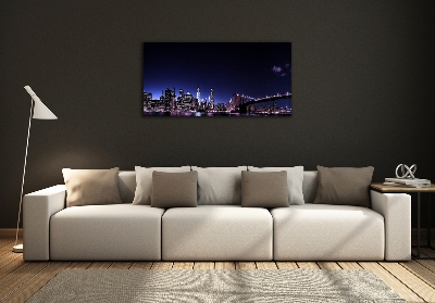 Foto en cristal de alta calidad con impresión uv horizontal Puente de Brooklyn