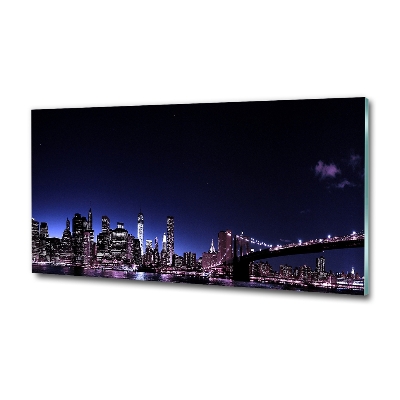 Foto en cristal de alta calidad con impresión uv horizontal Puente de Brooklyn