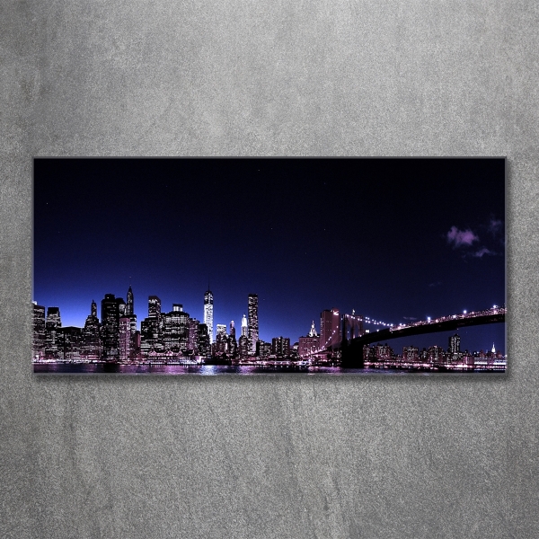 Foto en cristal de alta calidad con impresión uv horizontal Puente de Brooklyn