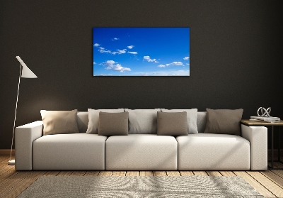 Foto en cristal de alta calidad con impresión uv horizontal Nubes en el cielo
