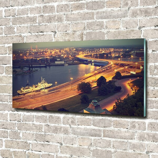 Cuadro decorativo de vidrio para salón horizontal Szczecin, Polonia