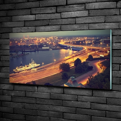 Cuadro decorativo de vidrio para salón horizontal Szczecin, Polonia