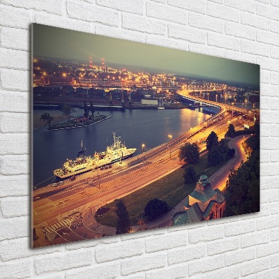 Cuadro decorativo de vidrio para salón horizontal Szczecin, Polonia