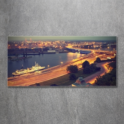 Cuadro decorativo de vidrio para salón horizontal Szczecin, Polonia