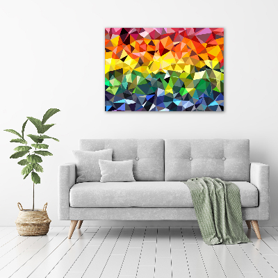 Impresión en cristal con acabado brillante horizontal Fondo geométrico