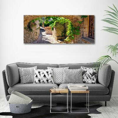 Cuadro de cristal templado moderno horizontal Una calle con encanto