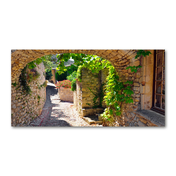 Cuadro de cristal templado moderno horizontal Una calle con encanto