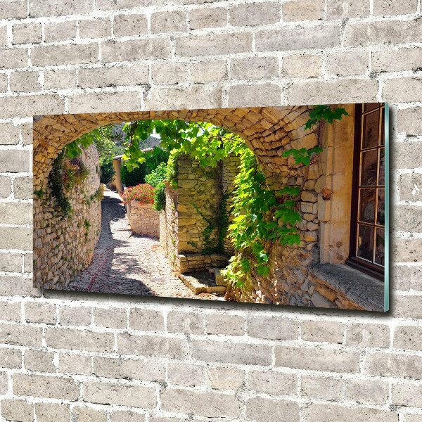 Cuadro de cristal templado moderno horizontal Una calle con encanto