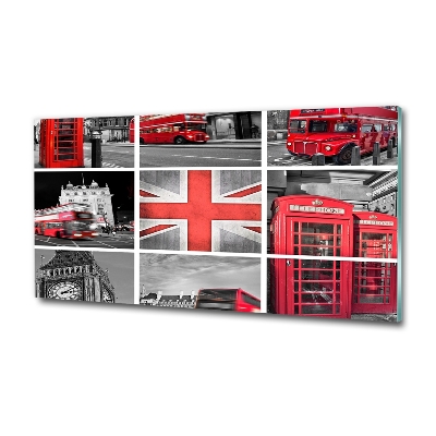Impresión en cristal con acabado brillante horizontal Collage de Londres