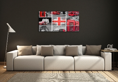 Impresión en cristal con acabado brillante horizontal Collage de Londres