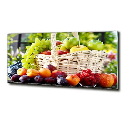 Foto en cristal de alta calidad con impresión uv horizontal Cesta de frutas