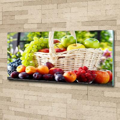 Foto en cristal de alta calidad con impresión uv horizontal Cesta de frutas