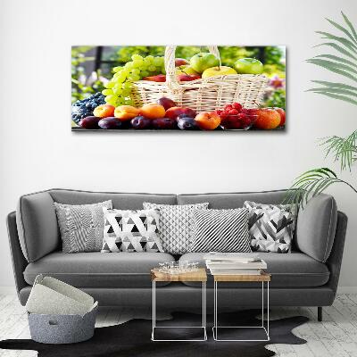 Foto en cristal de alta calidad con impresión uv horizontal Cesta de frutas