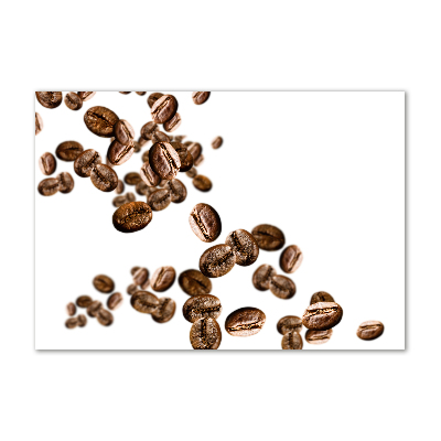 Cuadro de cristal templado moderno horizontal Granos de café