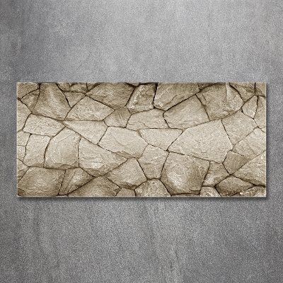 Cuadro decorativo de vidrio para salón horizontal Muro de piedra