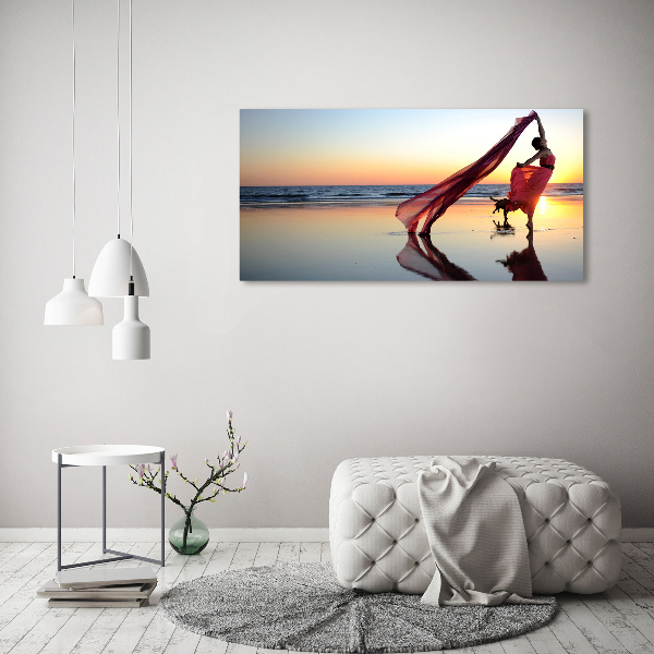 Foto en cristal de alta calidad con impresión uv horizontal Mujer bailando