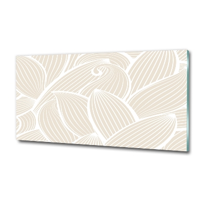 Impresión en cristal con acabado brillante horizontal Patrón de hojas