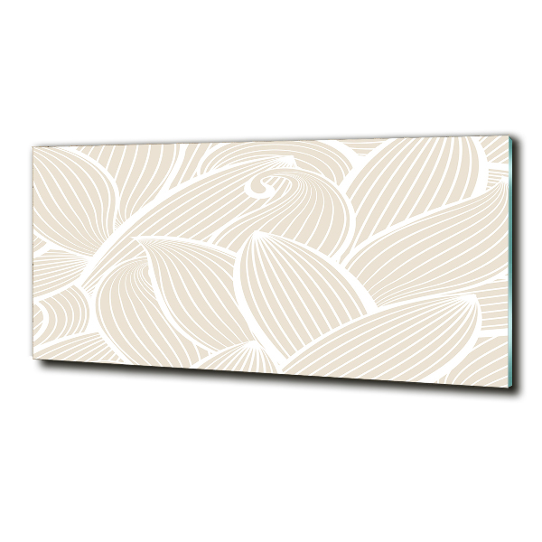 Impresión en cristal con acabado brillante horizontal Patrón de hojas