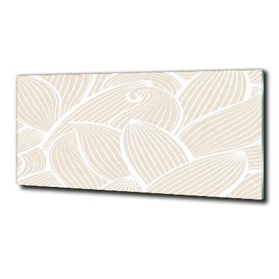 Impresión en cristal con acabado brillante horizontal Patrón de hojas