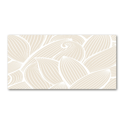 Impresión en cristal con acabado brillante horizontal Patrón de hojas