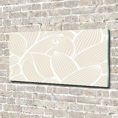 Impresión en cristal con acabado brillante horizontal Patrón de hojas