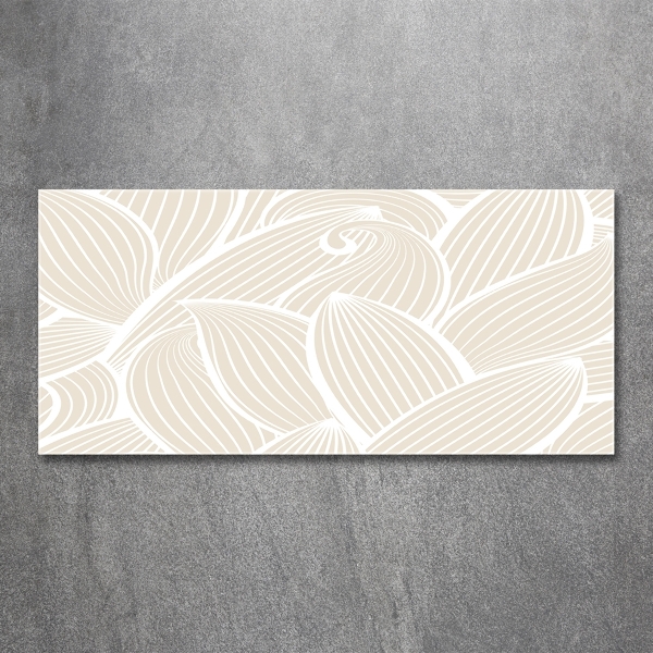 Impresión en cristal con acabado brillante horizontal Patrón de hojas