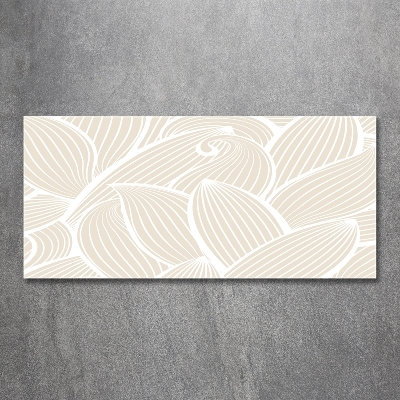 Impresión en cristal con acabado brillante horizontal Patrón de hojas