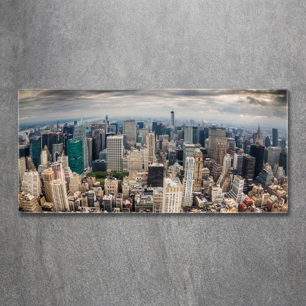 Impresión en cristal con acabado brillante horizontal Nueva York