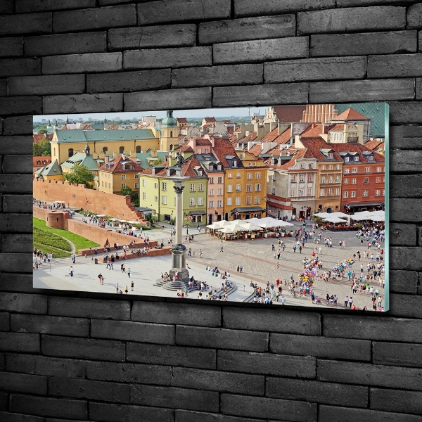 Cuadro decorativo de vidrio para salón horizontal Varsovia, Polonia