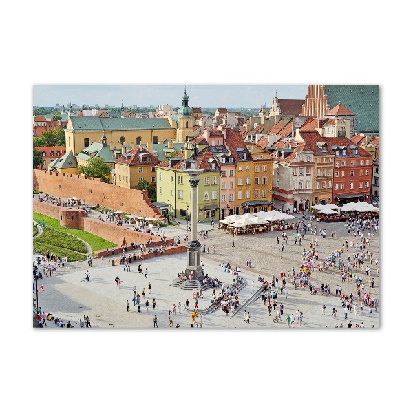 Cuadro decorativo de vidrio para salón horizontal Varsovia, Polonia