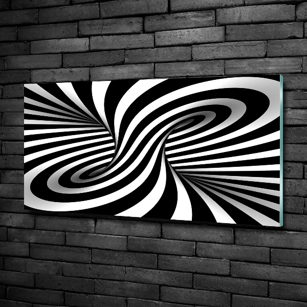 Cuadro decorativo de vidrio para salón horizontal Vórtice abstracto