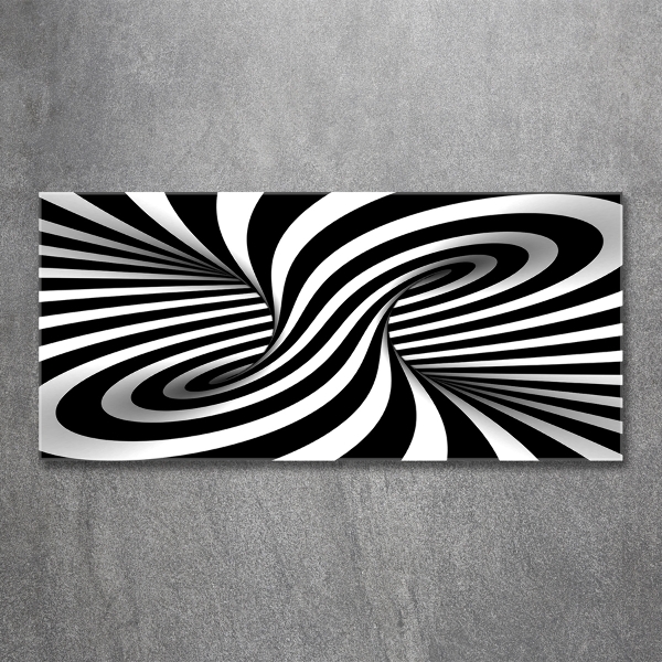 Cuadro decorativo de vidrio para salón horizontal Vórtice abstracto