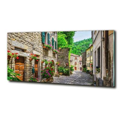 Impresión en cristal con acabado brillante horizontal Una calle con encanto