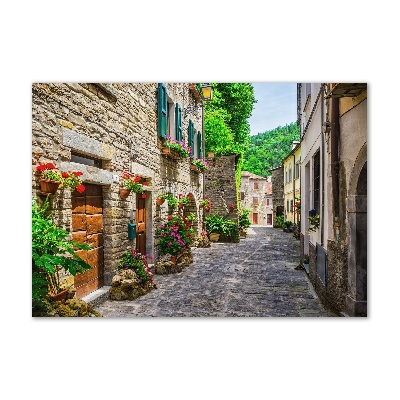 Impresión en cristal con acabado brillante horizontal Una calle con encanto