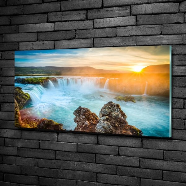 Impresión en cristal con acabado brillante horizontal Cascada