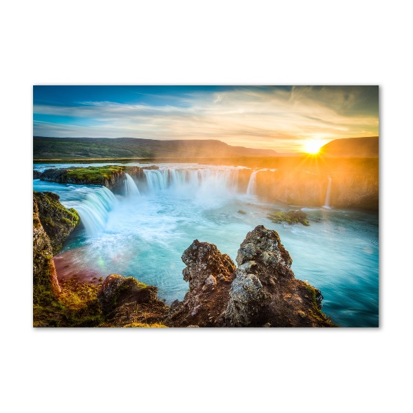 Impresión en cristal con acabado brillante horizontal Cascada