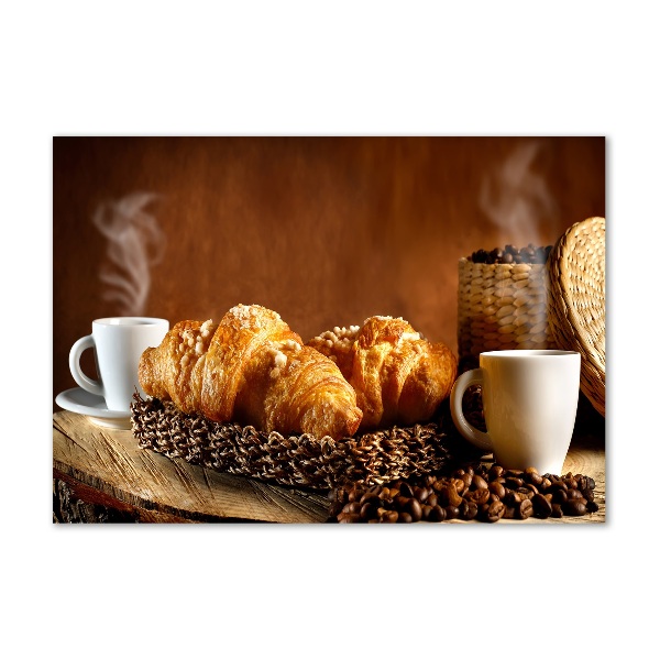 Foto en cristal de alta calidad con impresión uv horizontal Desayuno