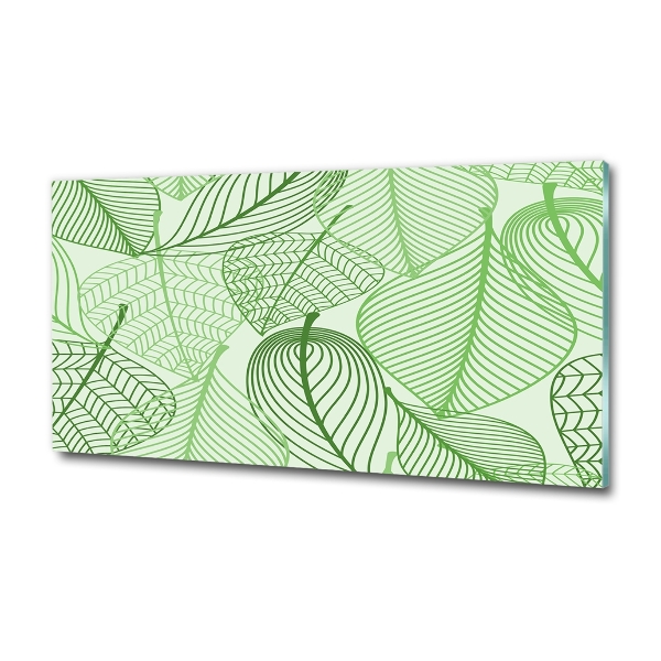 Foto en cristal de alta calidad con impresión uv horizontal Patrón de hojas