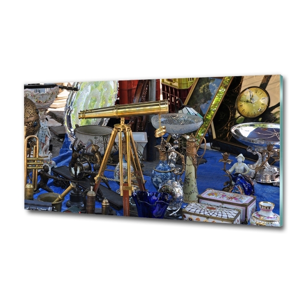 Cuadro decorativo de vidrio para salón horizontal Antigüedades
