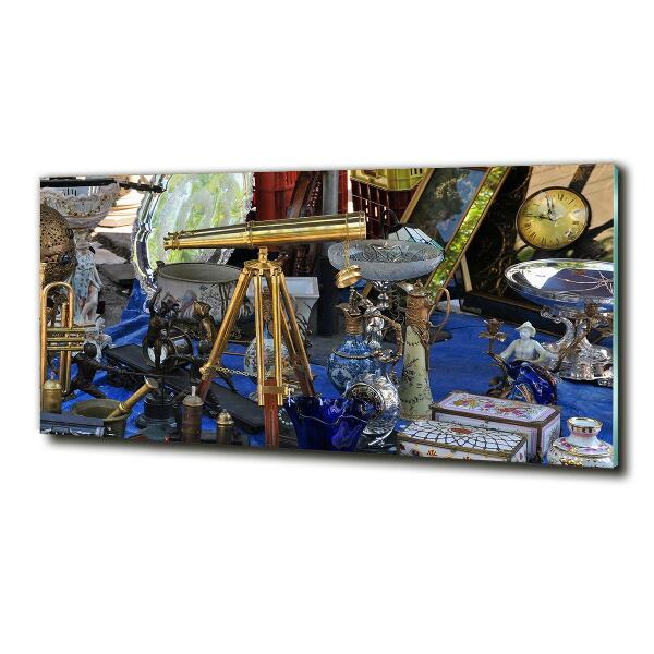 Cuadro decorativo de vidrio para salón horizontal Antigüedades
