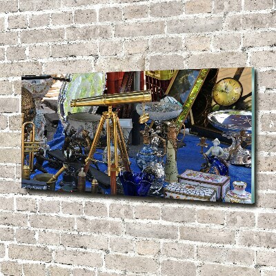 Cuadro decorativo de vidrio para salón horizontal Antigüedades