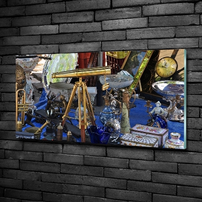 Cuadro decorativo de vidrio para salón horizontal Antigüedades