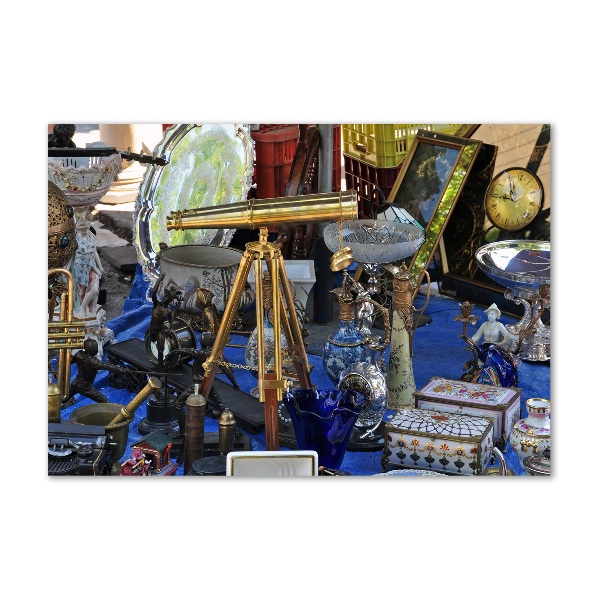 Cuadro decorativo de vidrio para salón horizontal Antigüedades