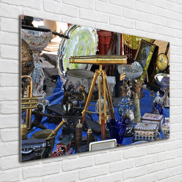 Cuadro decorativo de vidrio para salón horizontal Antigüedades